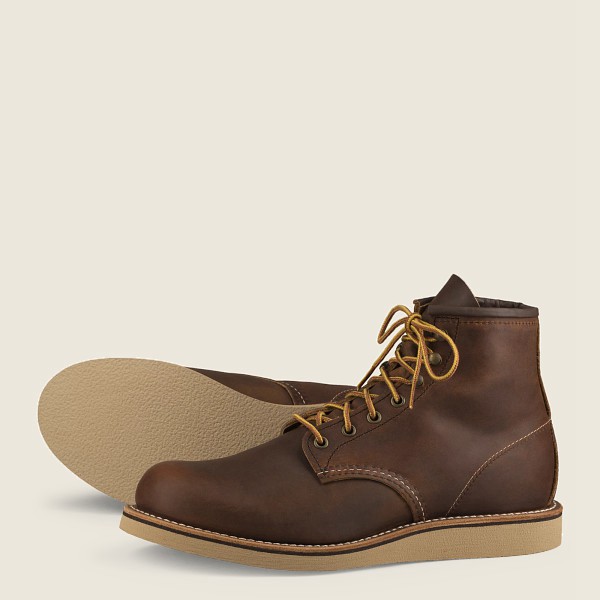 Red Wing Mens Rover - 6-inchr Rough & Tough Leather - Heritage Boots Dark Brown - 5324OSUEB